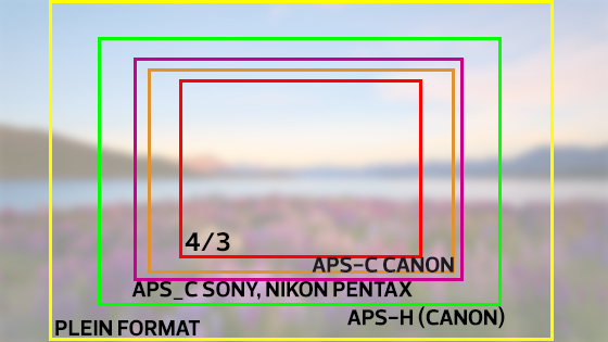 Les tailles des capteurs appareils photo